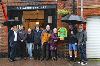 Forty 4 Frankie AED installation at Bay Coffee, Southsea.