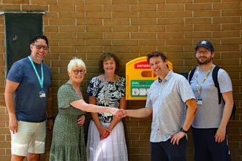Forty 4 Frankie AED installation at Gatcombe Park School in Portsmouth.